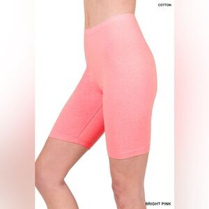 Bright Pink Biker Shorts